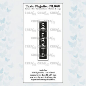 Crealies Texto Negativo Snijmal STERKTE - NL04V