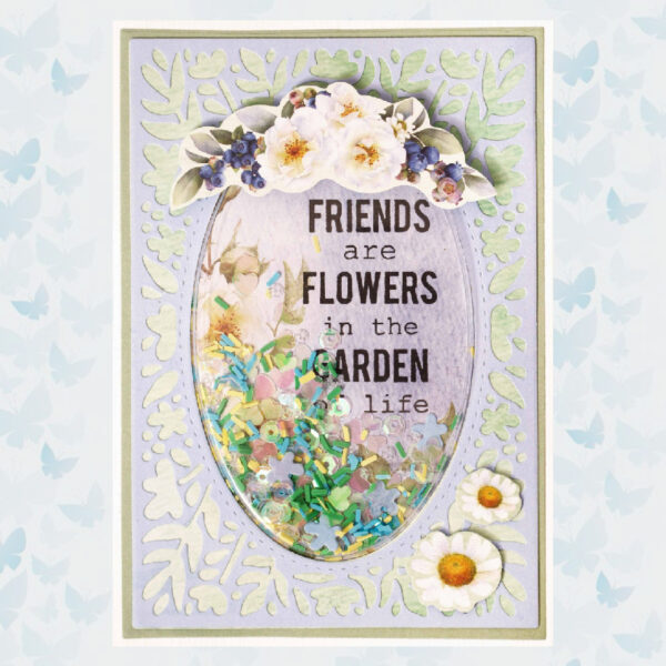 Studio Light Snijmallen Floral Border Card Essentials nr.518 (8pcs) SL-ES-CD518