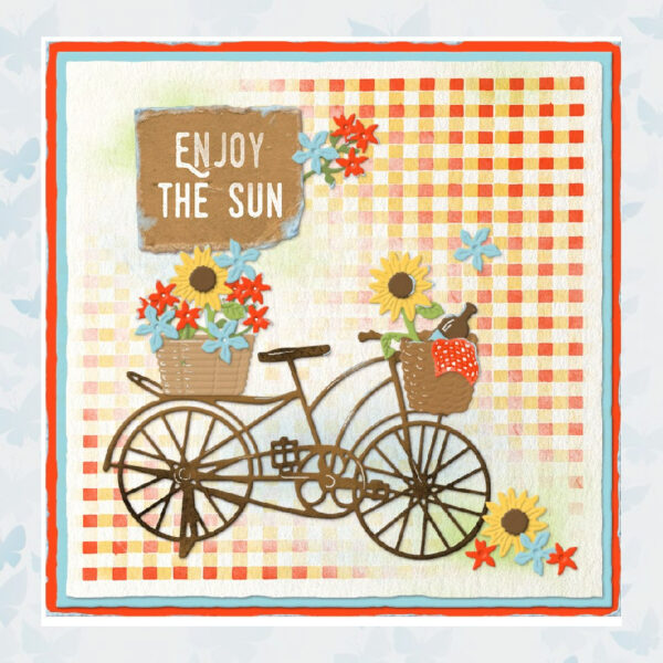 Studio Light Cutting Dies Sunflower Kisses nr.526 Sunflower Bicycle SL-SK-CD526