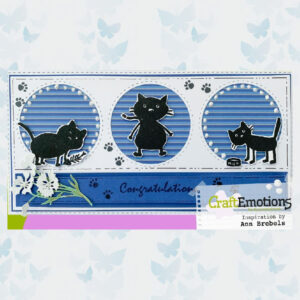 CraftEmotions Clearstamp Kitty & Fish