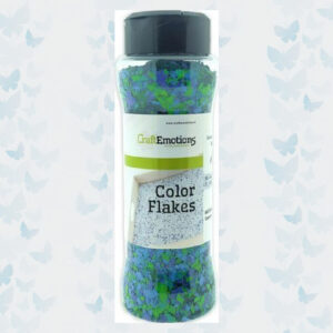 CraftEmotions Color Flakes - Graniet Groen Blauw Paint Flakes 802500/0070
