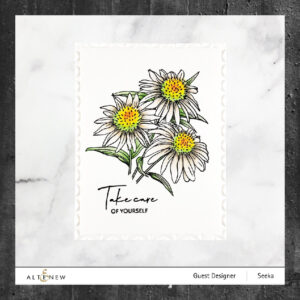 Altenew Clear Stamp Paint-a-Flower: White Swan Echinacea ALT6304
