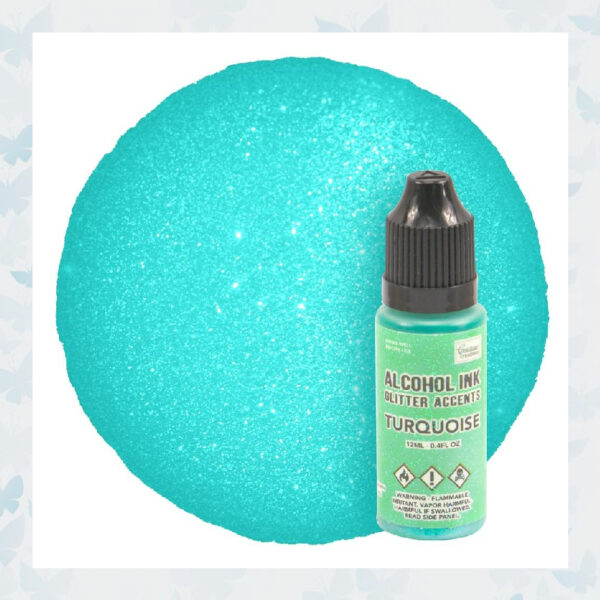 Couture Creations Alcohol Ink Glitter Accents Turquoise (CO728351)