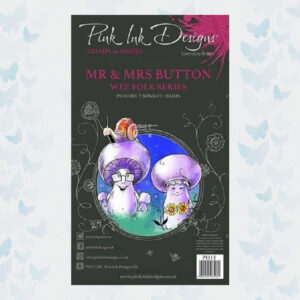 Pink Ink Designs Mr & Mrs Button A6 Clear Stamp (PI113)