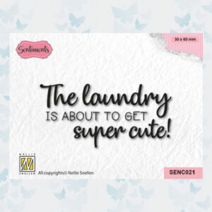 Nellie Snellen Clear Stempel Super Cute Laundry SENC021