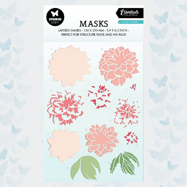 Studio Light Mask Dahlia Flowers Essentials nr.195 SL-ES-MASK195
