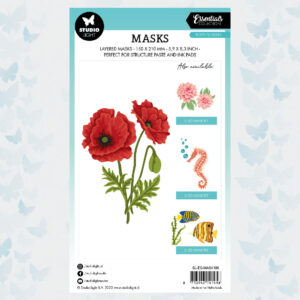 Studio Light Mask Poppy Flowers Essentials nr.196 SL-ES-MASK196