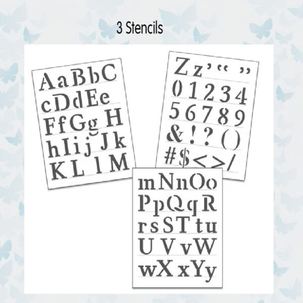 The Crafter's Workshop Traditional Alphabet 8½x11 Inch Stencils (3pcs) (TCW6028)