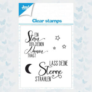 Joy! Crafts Clearstamp 7x7 cm - Sterne-Text 006410/0568
