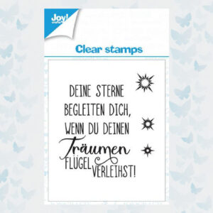 Joy! Crafts Clearstamp 7x7 cm - Sterne-Text DE-4 KreativDsein Design 006410/0570