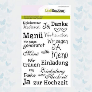 CraftEmotions Clearstamps A6 - Texte Hochzeit 130501/1155