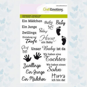 CraftEmotions Clearstamps A6 - Texte Baby 130501/1156