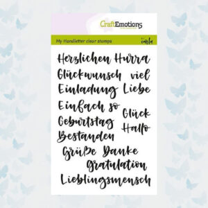 CraftEmotions Clearstamps A6 - Handletter - Wörter Verschieden 130501/1861