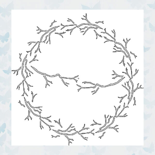 Card-io MajeMask Stencil Twiggy Wreath STTW-02