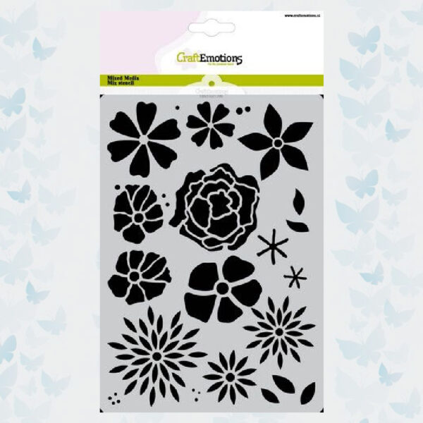 CraftEmotions A5 Mask/Stencil Losse Bloemen 185070/1298
