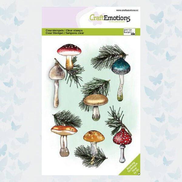 CraftEmotions Clearstamps A6 - Mushrooms 130501/1369
