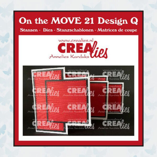 Crealies On the MOVE Design Q Vierkanten CLMOVE21 Gevouwen is: 10 x 12 cm