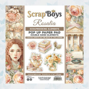 Scrapboys POP UP Paperpad double sided elements - Rosalia ROSA-11 (15,2x15,2cm)