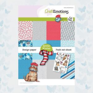 CraftEmotions Design Arctic Winter 12 vel + push out vel - A5 Carla Creaties 118040/1003