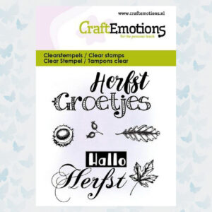 CraftEmotions Clearstamps 6x7cm - Herfst Groetjes 130501/5052