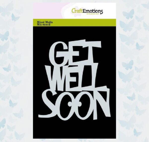 CraftEmotions Mask/Stencil - GET WELL SOON A6 Carla Creaties 185070/0171