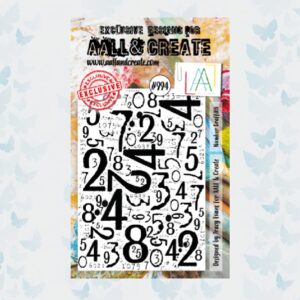 AALL & Create A7 Clear Stempel Number Graffitti AALL-TP-994