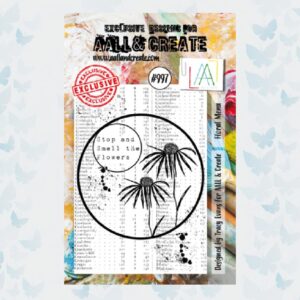 AALL & Create A7 Clear Stempel Floral Menu AALL-TP-997