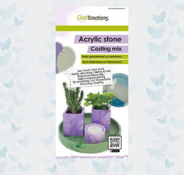 CraftEmotions Acrylic Stone Casting Mix - Gietmateriaal Wit 1,5kg 114777/1500