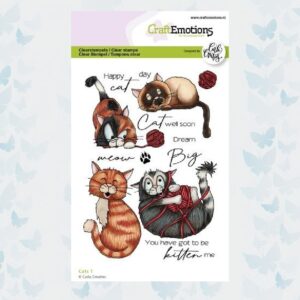 CraftEmotions Clearstamps A6 - Cats 1 Carla Creaties 130501/1582