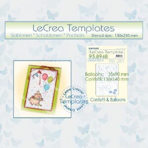 LeCrea - Decoratie Stencil Confetti & Ballonnen 95.8948