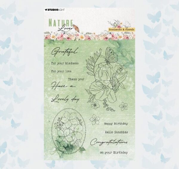 Studio Light Clear Stamps Sentim. & Florals Nature Lover nr.593 SL-NL-STAMP593