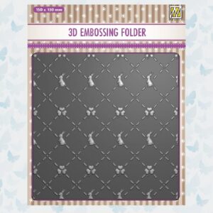 Nellies Choice 3D Embossing Folder Bunny's and Clovers EF3D086