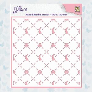 Nellie Snellen Stencil - Bunny's and Clovers MMS4K-063