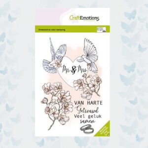 CraftEmotions Clearstamps A6 - Duiven Getrouwd 130501/1372