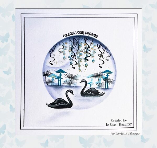 Lavinia Clear Stamp Swans LAV867