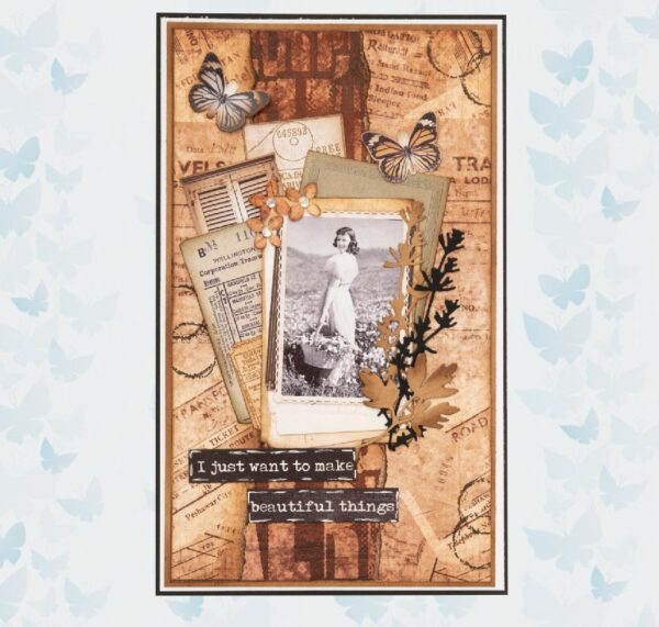 Studio Light Clear Stamp The Butterflies Grunge Collection nr.605 SL-GR-STAMP605