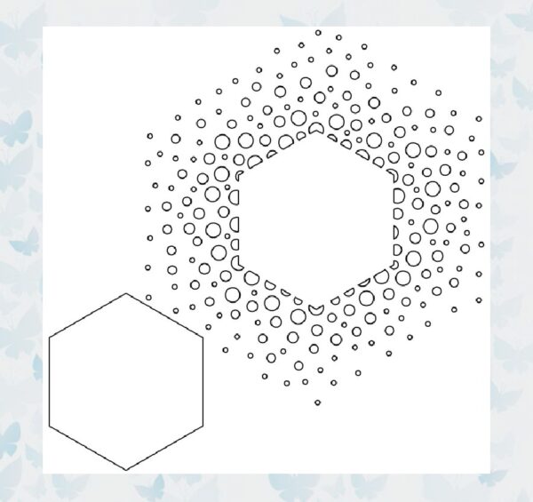WOW! Stencil - Confetti Hexagon (by Verity Biddlecombe) STN025