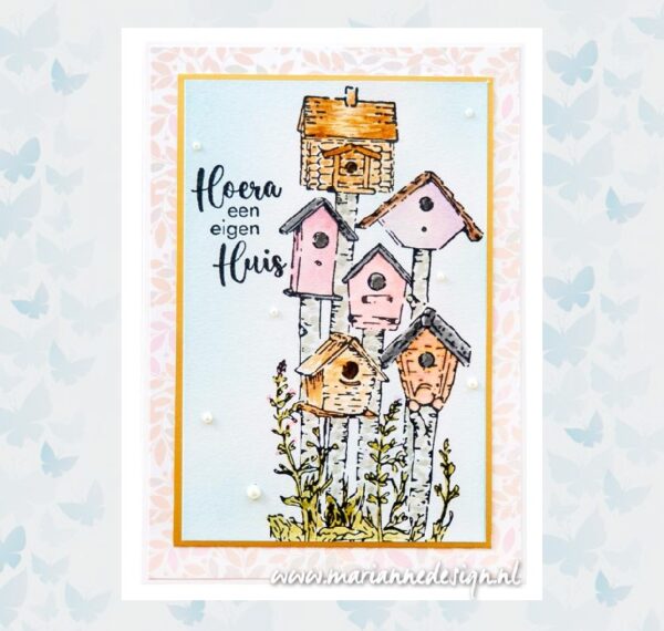 Marianne DESIGN Clear Stamps Tiny‘s Borders - Vogelhuisjes TC0921