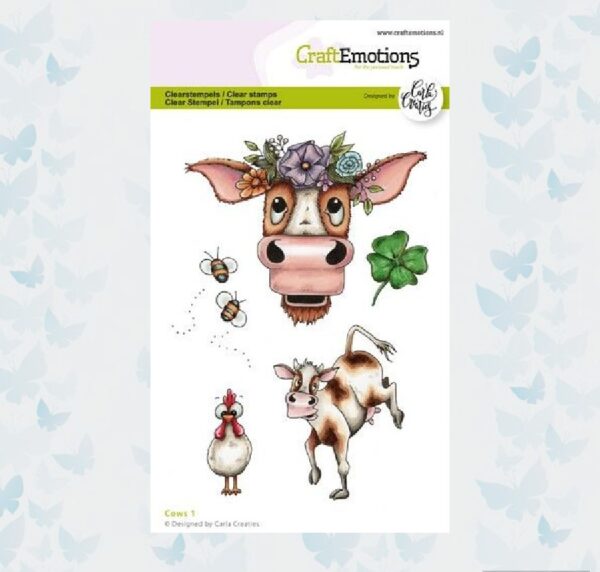 CraftEmotions Clearstamps A6 - Cows 1 Carla Creaties 130501/1583