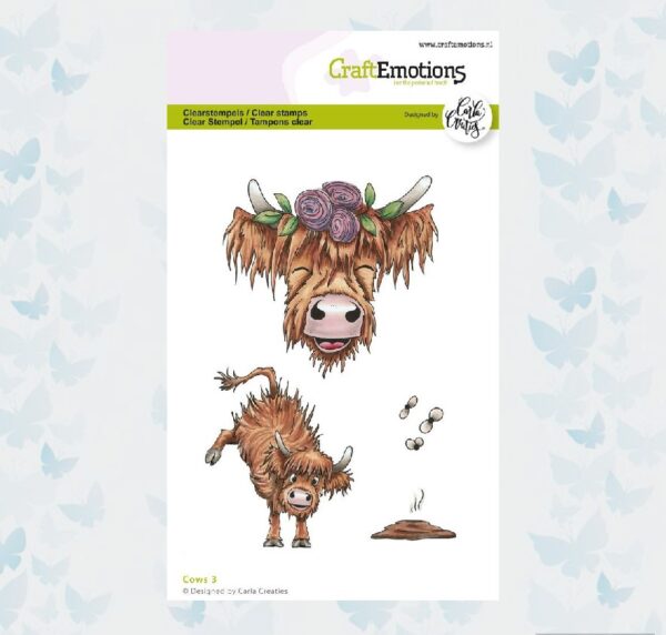 CraftEmotions Clearstamps A6 - Cows 3 Carla Creaties 130501/1585