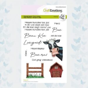 CraftEmotions Clearstamps A6 - Cows 6 Tekst (NL) Carla Creaties 130501/1588