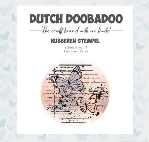 Dutch Doobadoo Rubber Stamp 1 ATC Cirkel Butterfly 497.004.004