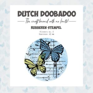 Dutch Doobadoo Rubber Stamp 2 ATC Cirkel Butterfly 497.004.005