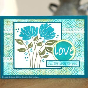Creative Expressions Woodware Clear Stamp Set Singles Peony JGS724