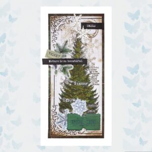 Studio Light Clear Stamp Winter Pine Tree Grunge Coll. nr.678 SL-GR-STAMP678