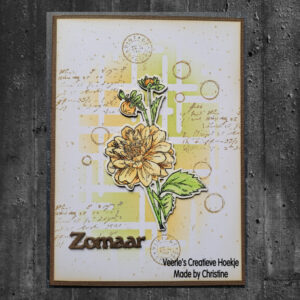 Nelies Choice Die cut & Clearstamp Set Tuinbloemen Dahlia HDCS017