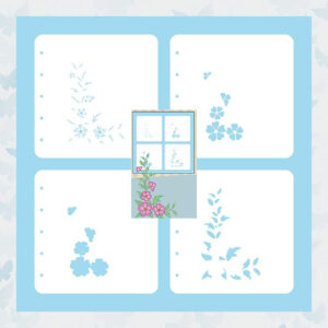 Nellies Layered StencilS Set + SNIJMAL Tuin Charme (set v/4 stencils) LLSDE004+SD270